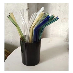 Reusable Glass Straw <b>Set</b> for Cocktail Bars Cafes Restaurants and Home Beverage Service - Product Image 5