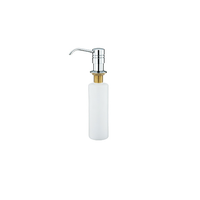 BYSON SD93130 Distributeur de crème réutilisable en chrome satiné antirouille pour lavabo de salle de bain, support de liquide hygiénique à poussoir manuel