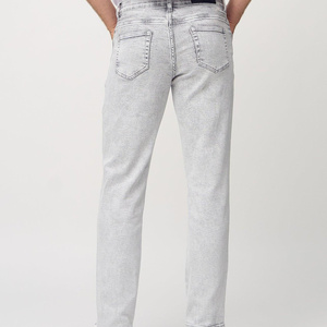 Men Slim Straight <b>Denim</b> Jeans Breathable Solid Woven High Quality Casual Pants for Summer Winter Everyday Wear - Product Image 3