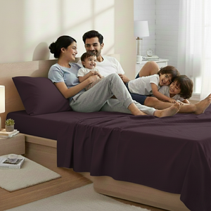 Ensemble de draps de lit double en microfibre ultra doux de couleur unie de luxe avec taies d'oreiller |   Literie de qualité supérieure de style hôtel |   Doux et respirant - Product Image 2