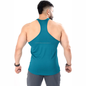 Singlet de sport décontracté pour homme, personnalisé OEM, en coton et élasthanne, débardeur pour le sport, la remise en forme et la musculation, débardeur stringer - Product Image 2