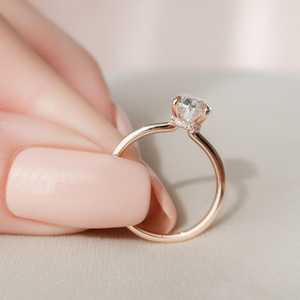 Bijoux fins de luxe, or jaune 9 carats, certificat IGI, diamant de laboratoire 2,5 carats, coupe ovale, bague de fiançailles solitaire, bague de mariage - Product Image 6