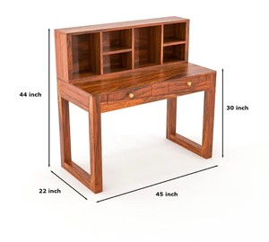 Wood <b>Study</b> Table with Drawers & Cubbies |Student <b>Study</b> Table Furniture |Modern Wooden Laptop <b>Desk</b> - Product Image 2