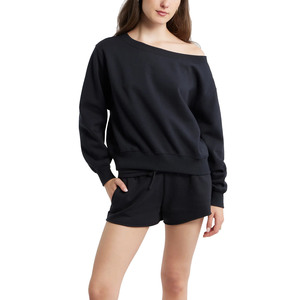 Sudadera Corta con Capucha para Mujer, Manga Larga, Color Sólido, Tejido de Algodón, Ropa de Otoño - Product Image 4