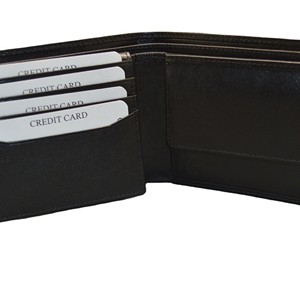 Wholesale Men's Fashion Bifold <b>Wallet</b> Premium Genuine Leather RFID Coin Purse Open Closure Slim Design <b>Card</b> <b>Holder</b> Polyester - Product Image 5