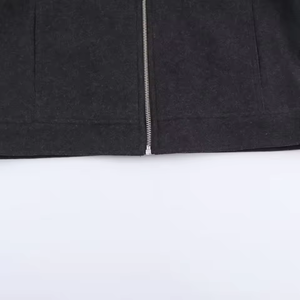 Nueva Chaqueta Casual Holgada con Cierre, Bolsillos Decorativos, Manga Larga y Solapa - Product Image 6