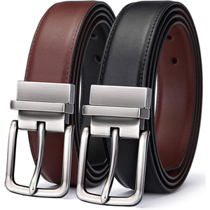 Cinturón de Cuero para Hombre, Cinturón de Cuero Genuino de Vaca de Alta Calidad, Cinturón con Hebilla de Moda para Hombre - Product Image 1