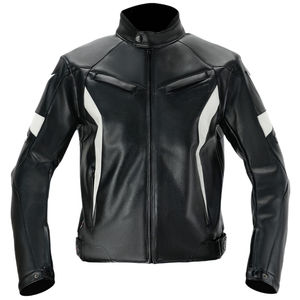 Blouson de moto pour homme en cuir véritable, respirant, coupe ajustée, couleur personnalisable, élégant, protection premium, fermeture éclair YKK - Product Image 1
