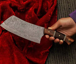 Couteau à découper la viande LEGACY BLADES en acier Damas haut de gamme, manche en bois fait main, professionnel, moderne, ambidextre - Product Image 2