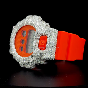 นาฬิกา DW 6900 รุ่นแท้ ตัวเรือนหล่อขึ้นรูป ขอบหน้าปัดถอดออกได้ เพชรโมอิสซาไนต์ VVS 1 นาฬิกาโมอิสซาไนต์ฝังเพชรเต็มเรือน - Product Image 5