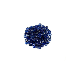 Zafiro Azul de Madagascar Natural Sin Tratar, Cabujón Calibrado Redondo de 4 mm, Gema de Zafiro Azul Natural Suelta - Product Image 3