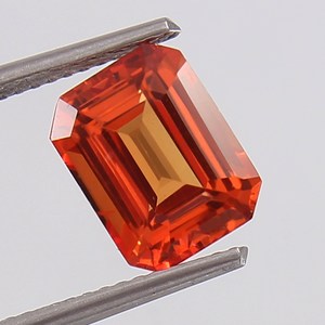 Saphir orange naturel, taille radiant, pierre précieuse non montée, qualité supérieure, pour la fabrication de bijoux et de bagues - Product Image 4