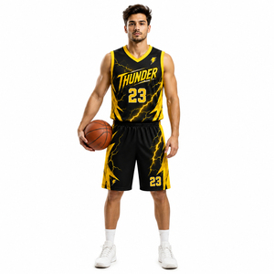 Ensemble d'uniformes de basketball personnalisés avec logo, nom et numéro sur mesure, légers, respirants, à séchage rapide, vêtements de sport athlétiques - Product Image 2