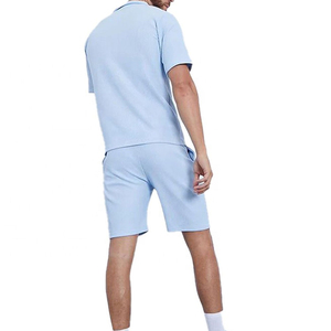 Summer Men's Plus Size Short Sleeve Polo Shirt Shorts <b>Sets</b> <b>Knitted</b> Fabric Casual Cotton Printing Shirts Shorts Tracksuit <b>Set</b> - Product Image 2