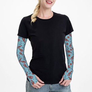 Manchons de bras imprimés élégants, designs tendance, protection UV, taille personnalisée, couleur unie, manchons de compression unisexes - Product Image 6