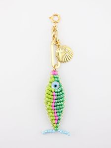 Handmade Beaded Crab Keychain Sea Animal Bag Charm Cute Keyring Summer <b>Beach</b> <b>Accessory</b> - Product Image 2