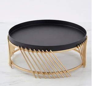 Premium Round Metal <b>Cake</b> <b>Stand</b> Black Top Gold Base Non-Toxic Display <b>Stand</b> For Desserts And Events Elegant Tabletop Accent - Product Image 4