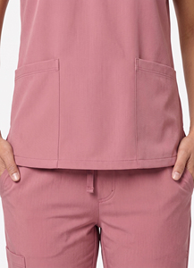Blouses chirurgicales à col en V, manches courtes, chemises médicales, blouses d'infirmière, couleur unie / Chemise médicale d'hôpital pour femme - Product Image 5