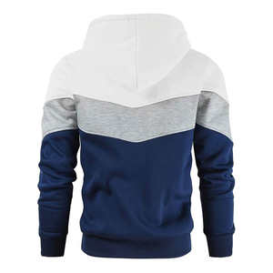 Sudadera con Capucha 100% Algodón, Diseño Colorblock, Forro de Felpa Francesa, Cálida, ODM, Talla Grande, Unisex, Informal, para Exteriores, Primavera - Product Image 4