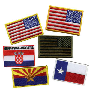 Insignias Redondas Bordadas Personalizadas 2026 con Banderas de Diferentes Países, de PVC Termoadhesivas, Hechas a Mano, para Gorras - Product Image 1