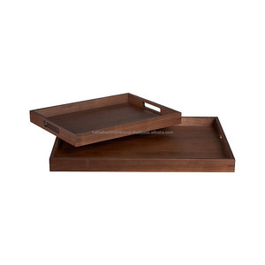Vente en gros directe d'usine 100% bois naturel et plateau de service incurvé en matériau de marbre écologique vente chaude au Vietnam - Product Image 6