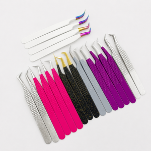 Ensemble de pinces à sourcils de luxe en acier inoxydable à pointe inclinée, durables, écologiques, rose, noir, argent, violet, avec poignées ergonomiques texturées - Product Image 4