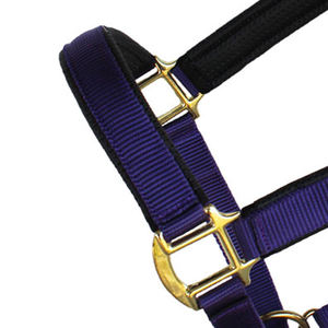 Purple Nylon Horse <b>Halter</b> with Brass Hardware Adjustable Fit Equestrian Head Collar Strong Style Made Training Riding Horse - Product Image 5