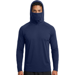 Camisa de Pesca con Capucha de Manga Larga para Hombre, Color Azul Marino, Calidad Premium 2026, Protección Solar UPF 50 Anti UV, con Máscara, OEM ODM - Product Image 4