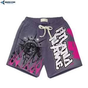 Men's Shorts Solid Front-Quick Dry Breathable Eco-Friendly Cotton Fleece Knitted Mid Waist Drawstring Embroidery Casual Private - Product Image 3