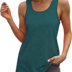 Camiseta sin mangas estilo hip hop, cuello redondo, informal, corta, con estampado, servicio OEM disponible, camisetas personalizables, camiseta deportiva corta. - Product Image 1