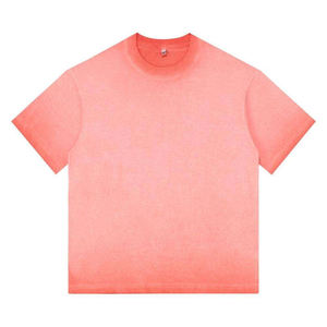 T-shirt en coton lavé pour homme, décontracté, manches courtes, col rond, style vintage, basique et tendance - Product Image 2