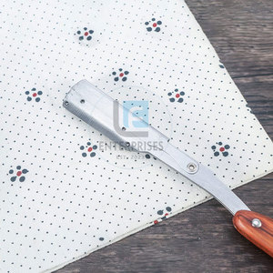 Custom Made Barber Tools <b>Straight</b> Shaving <b>Razors</b> with Wood Handle and Stainless Steel for Men Grooming - Product Image 6