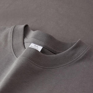 Wholesale Men Plain t Shirts Manufacturers logo 100% Cotton Solid t Shirt Puff Printing Oversized <b>Tshirt</b> Dtg Custom t Shirt - Product Image 4