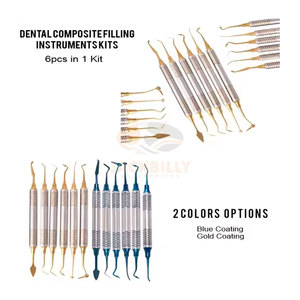 Dental Surgical Instruments Composite <b>Resin</b> Filling Spatula <b>Kit</b> Non Stick Coated Tip Dental Medic Instruments Set Restorative - Product Image 2