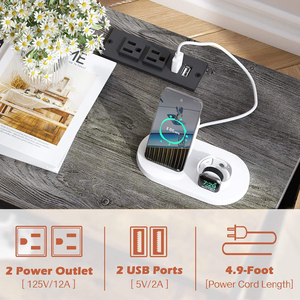 Mesa <span class=keywords><strong>de</strong></span> <span class=keywords><strong>Noche</strong></span> Industrial Moderna con Cajón <span class=keywords><strong>y</strong></span> 2 Estantes, Mesita <span class=keywords><strong>de</strong></span> <span class=keywords><strong>Noche</strong></span> Compacta para Dormitorio, Sala <span class=keywords><strong>de</strong></span> Estar <span class=keywords><strong>y</strong></span> Espacios Pequeños - Product Image 5