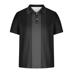 T-shirt décontracté à col boutonné pour homme, idéal pour le golf, à manches courtes, en polyester respirant, anti-plis, séchage rapide, en jersey - Product Image 3
