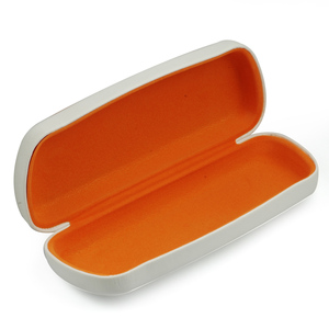 Étui à lunettes tendance avec motif brodé orange, étuis à lunettes de soleil semi-rigides rectangulaires - Product Image 2
