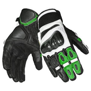 Customized High Quality Racing <b>Gloves</b> Palm Protection <b>Touch</b> <b>Screen</b> Compatibility Hook Loop Closure 100% Genuine Cowhide Leather - Product Image 1