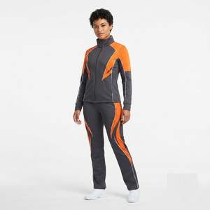 Women Cheerleading Tracksuit Custom Sportswear Athletic Teamwear Full Zip <b>Jacket</b> Matching Pants - Product Image 1