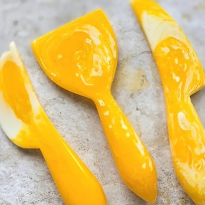 มีดชีสและของหวานเรซิ่นสุดหรู ทำด้วยมือ ลายหินอ่อนอะคริลิก สีฟ้าหมุนวน อุปกรณ์ครัวสำหรับบ้าน โรงแรม และชุดของขวัญ - Product Image 5