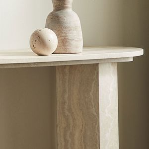 Tavolo Console Moderno da 55,12 Pollici con Motivo in Finto Marmo MARS, Tavolino Sottile in MDF per Soggiorno - Product Image 6