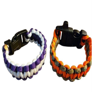 Pulsera de Paracord Trenzado Doble con Cierre Ajustable, Brazalete de Macramé de Nylon con Acabado Recubierto para Uso en Prendas - Product Image 4