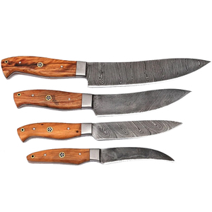 Couteau de chef professionnel en acier inoxydable, lame de cuisine, manche ergonomique pour hacher, trancher, couper en dés la viande, les légumes, les fruits, ensemble - Product Image 4