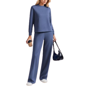 Nouvel ensemble de survêtement pour femme, coupe ample, en molleton épais, sweat-shirt et pantalon de jogging, personnalisable - Product Image 3