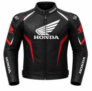Blouson de course unisexe Zonda en cuir de vachette véritable imprimé, style piste, équipement de moto, logo personnalisé, sur mesure, niveau CE - Product Image 1