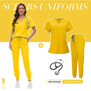 Custom Women Medical <b>Scrubs</b> <b>Set</b> – Stylish Woven Nurse Hospital Uniform Jogger <b>Scrubs</b> Wholesale - Product Image 5