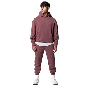 Conjunto Deportivo Personalizado al por Mayor, Sudadera con Capucha y Pantalones de Chándal de Algodón para Hombre, Ajuste Delgado, Transpirable y Ecológico - Product Image 1