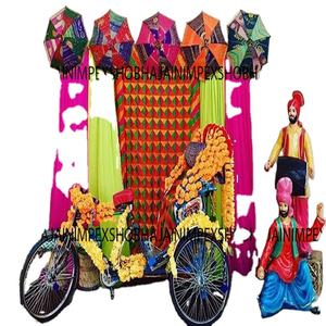 Statues en bois de Bhangra Punjabi pour décoration de mariage moderne et simple, OEM ODM disponible en Inde - Product Image 6