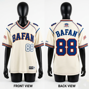Maillot de football en coton polyester premium 280 GSM, aspect denim bleu, logo en twill, pour femme - Product Image 5