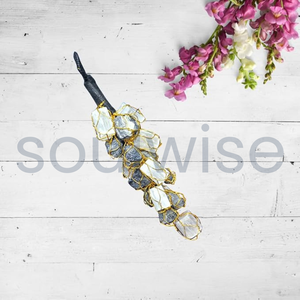 จี้ห้อยทำมือจากคริสตัลทัวร์มาลีนสีดำธรรมชาติและเซเลไนต์ โดย SoulWise เพื่อการปกป้องบ้านและทำความสะอาดพลังงาน - Product Image 2